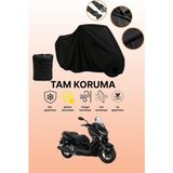 Dokaca Siyah Yamaha X-Max 250 Iron Max Abs Uyumlu Motor Branda, Koruyucu Örtü, Motosiklet Brandası - Siyah Arka Çanta ve Kilit Uyumsuz
