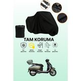 Dokaca Siyah Yuki Mojito 125 Uyumlu Motor Branda, Koruyucu Örtü, Motosiklet Brandası - Siyah Arka Çanta ve Kilit Uyumsuz