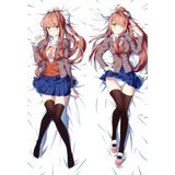 Doki Doki Litereture Club - Monika Desenli Çift Yön Sarılma Yastığı Kılıfı - 50 x 140