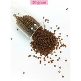 Dökme Cam Kum Boncuk (11/0) 2 mm - 20 Gram - Çok Koyu Turuncu - BNC029