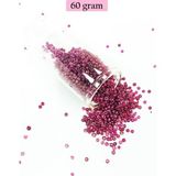 Dökme Cam Kum Boncuk (11/0) 2 mm - 60 Gram - Mor - BNC040
