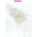 Dökme Cam Kum Boncuk (11/0) 2 mm - 60 Gram - Parlak Beyaz - BNC065