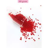 Dökme Cam Kum Boncuk (11/0) 2 mm - 60 Gram - Şeffaf Kırmızı - BNC056