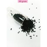 Dökme Cam Kum Boncuk (11/0) 2 mm - 60 Gram - Siyah - BNC045