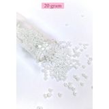 Dökme Cam Kum Boncuk (8/0) 3 mm - 20 Gram - İnci Beyaz - BNC145