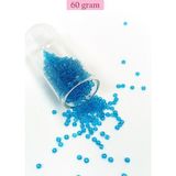 Dökme Cam Kum Boncuk (8/0) 3 mm - 60 Gram - Şeffaf Deniz Mavi - BNC221