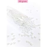 Dökme Cam Kum Boncuk Büyük Boy (6/0) 4 mm - 60 Gram - Kar Beyaz - BNC109
