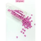 Dökme Cam Kum Boncuk Büyük Boy (6/0) 4 mm - 60 Gram - Koyu Pembe - BNC127