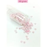 Dökme Cam Kum Boncuk Büyük Boy (6/0) 4 mm - 60 Gram - Toz Pembe - BNC113