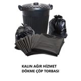 Dökme Çöp Torbası 80x110 Cm Ağır Hizmet Kalın 1 Kg Çöp Poşeti Jumbo Boy Siyah Renkli
