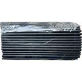 Dökme Kalın Kokteyl Buzlu Içecek Pipet - Düz - Siyah - 22 Cm. - 8 Mm. -100 Adetlik Paket