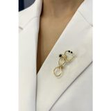 Doktor-Hemşire Altın Rengi Seteskop Broş (4cm)