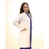 Doktor Hemşire Bayan Uzun Boy Gömlek Yaka Beyaz Önlük S