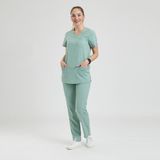 Doktor, Hemşire Forması Üst– Kadın, Mint Yeşil - XL - Renkli