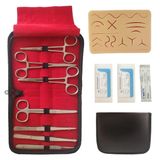 Doktor Öğrenci Cerrahi Eğitim Pratiği Seti 11 Parça Çantalı El Aleti Sütür Dikiş Pedi 16 x 11 Cm