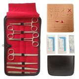 Doktor Öğrenci Cerrahi Eğitim Pratiği Seti 11 Parça Çantalı El Aleti Sütür Dikiş Pedi 19 x 18 Cm