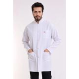 Doktor Öğretmen Erkek Önlük Ara Boy Hakim Yaka - XL
