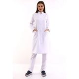 Doktor Öğretmen Kadın Önlük Uzun Boy Hakim Yaka - 171 Beyaz - XL