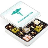 Doktora Hediye Kahve Draje + Çifte Kavrulmuş Lokum (Metal Kutu)