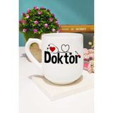 Doktora Hediye Kupa Bardak Oval - 1 Adet - 300 ml - Beyaz