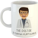 Doktora İsme Özel Kupa Bardak - Beyaz