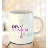 Doktora Özel İnci Beyazı Kupa Bardak - 7