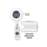 Doktorbonem Polis Damla Etiket Yoyo Yaka Kartlığı Yatay Dikey Kart Koruyucu