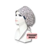 Doktorbonem Standart Beden Gri Çiçek Bahçesi Cerrahi Bone Doktor Hemşire Sağlıkçı Hastane Bonesi