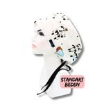 doktorbonem Standart Beden Panda Desenli Cerrahi Bone Doktor Hemşire Sağlıkçı Hastane Bonesi