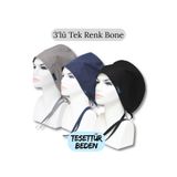 doktorbonem Tesettür Beden 3'lü Tek Renk Paket Gri Siyah Lacivert Tek Renk Cerrahi Bone