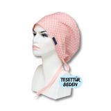 Doktorbonem Tesettür Beden Açık Pembe Puantiye Cerrahi Bone Doktor Hemşire Sağlıkçı Hastane Bonesi