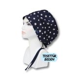 doktorbonem Tesettür Beden Lacivert Büyük Yıldızlar Cerrahi Bone Doktor Hemşire Sağlıkçı Hastane Bonesi
