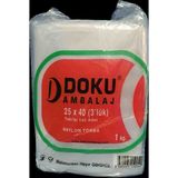 Doku Ambalaj Şeffaf Naylon Torba Bakkaliye 25X40 3'lük Takribi 140ADET