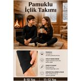 DOKU İÇ GİYİM Unisex Şardonlu Pamuk Çocuk Termal İçlik Takım