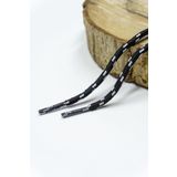 Dokubağ 100 cm Siyah Beyaz Çizgi Desen Yuvarlak Outdoor & Bot & Spor Ayakkabı Bağcığı - 1 Çift