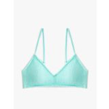 Dokulu Bralet Bikini Üstü Arkası Kopçalı Astarlı Pedli