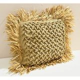 Dokulu Hanmade Crochet Rafya Kırlent Kılıfı