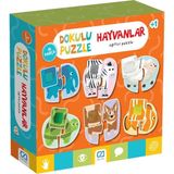 Dokulu Hayvanlar 1+ Yaş Çocuklar Için 18 Parçalı Eğitici ve Eğlenceli Yapboz-Puzzle Serisi - Genel