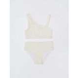 Dokulu kumaş kız çocuk bikini takım