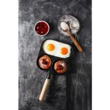 Döküm 3 Bölmeli Omlet Tavası - Krep Tavası