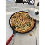 döküm granit börek, bazlama, krep, gagalı balık tavası 35 cm - Siyah