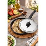 Döküm Granit Kapaklı Balık Tavası 32 Cm