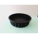 Döküm Granit Kek Turta Tart Kalıbı 26 cm - Siyah - Siyah