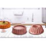 Döküm Granit Kek ve Tart Kalıbı Seti 2'li, Pembe, Dayanıklı ve Şık Tasarım - Seçenek 1 - Ahşap - Bej