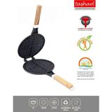Döküm Waffle Tavası Ahşap Kulp ile Lezzetli Waffle Keyfi