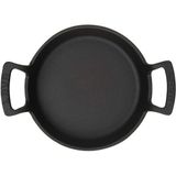 Döküm Yuvarlak Kulplu Yumurta Sahanı Tava, 16 cm, Siyah
