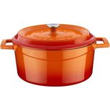Döküm Yuvarlak Tencere, Trendy, 24 Cm, Turuncu