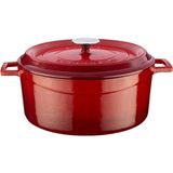 Döküm Yuvarlak Tencere, Trendy, 28 Cm, 6.71 L Hacim, Kırmızı