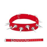 Dokuma Çivili Köpek Boyun Tasması - 4*70 Cm - Kırmızı