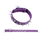 Dokuma Çivili Köpek Boyun Tasması - 5*80 Cm - Mor